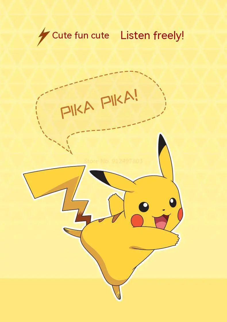 Pokemon Pikachu Earphones 5.0 Wireless Bluetooth Sport Noise Reduction Headphones Touch Control Microphone Universal Gift