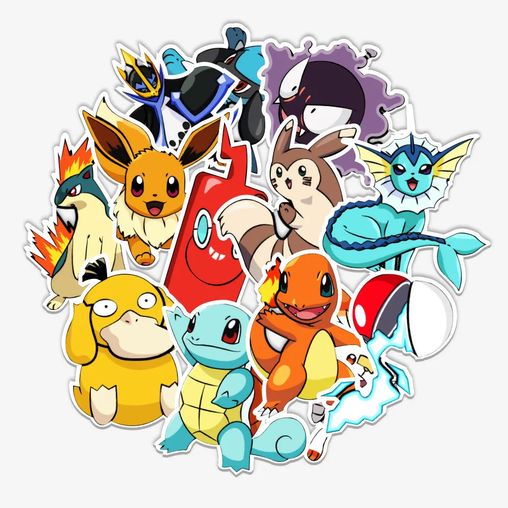 50pcs Pokemon Anime Stickers