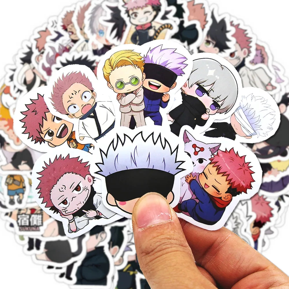 30/60/180pcs Jujutsu Kaisen Cute Anime Stickers