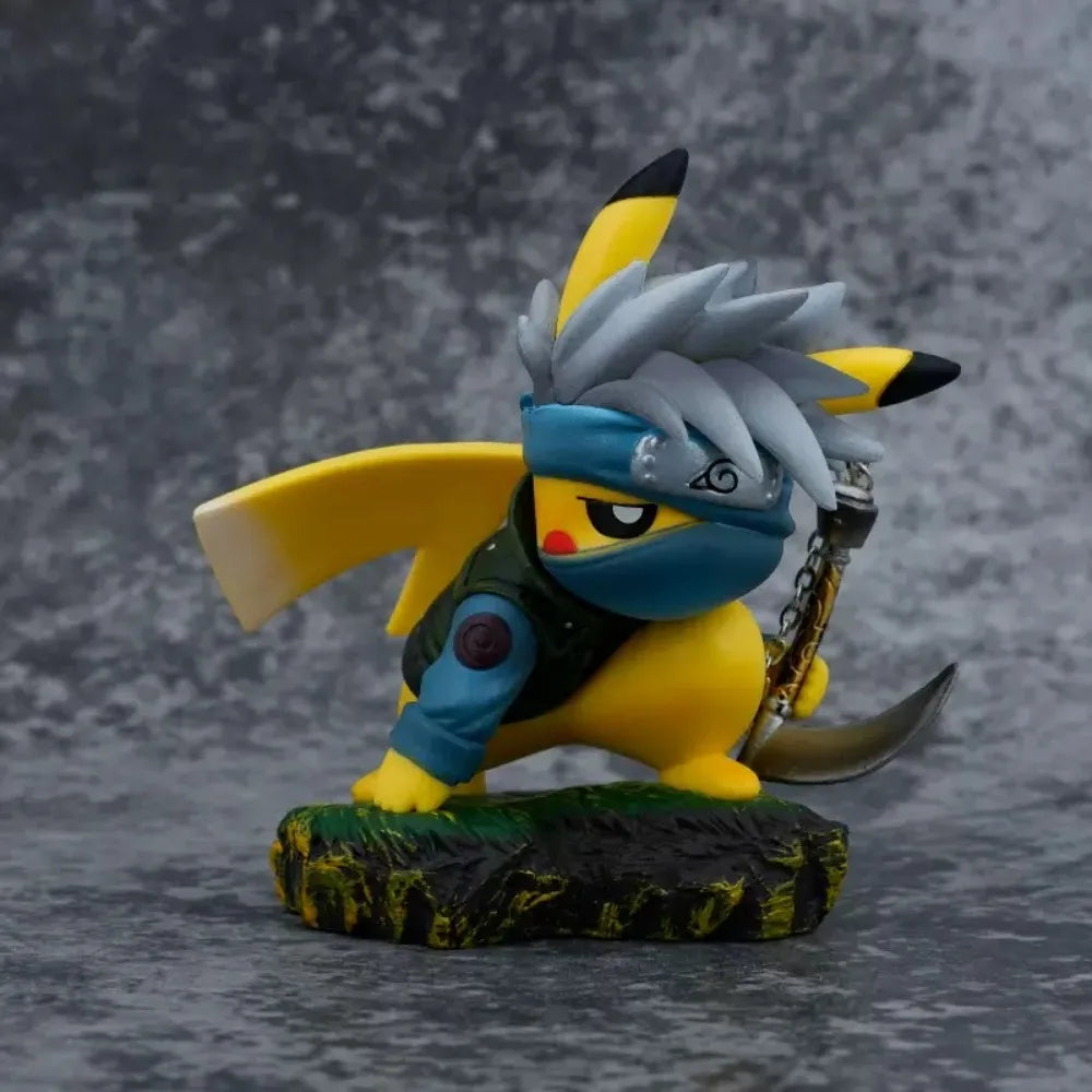 10cm/3.9in Pikachu Kakashi cosplay Pokemon figure