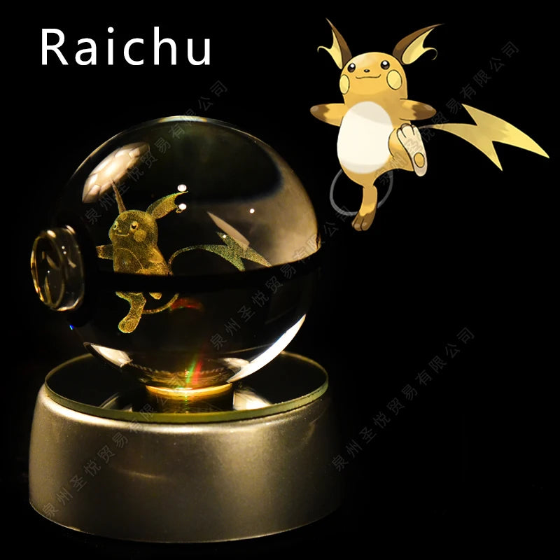 Pokemon 3D Led Crystal Ball Night Light