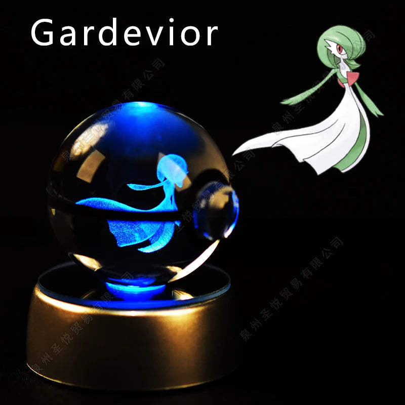 Pokemon 3D Led Crystal Ball Night Light