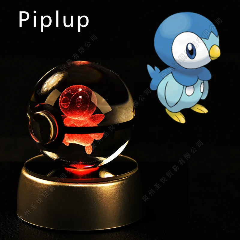 Pokemon 3D Led Crystal Ball Night Light