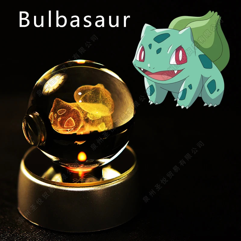 Pokemon 3D Led Crystal Ball Night Light