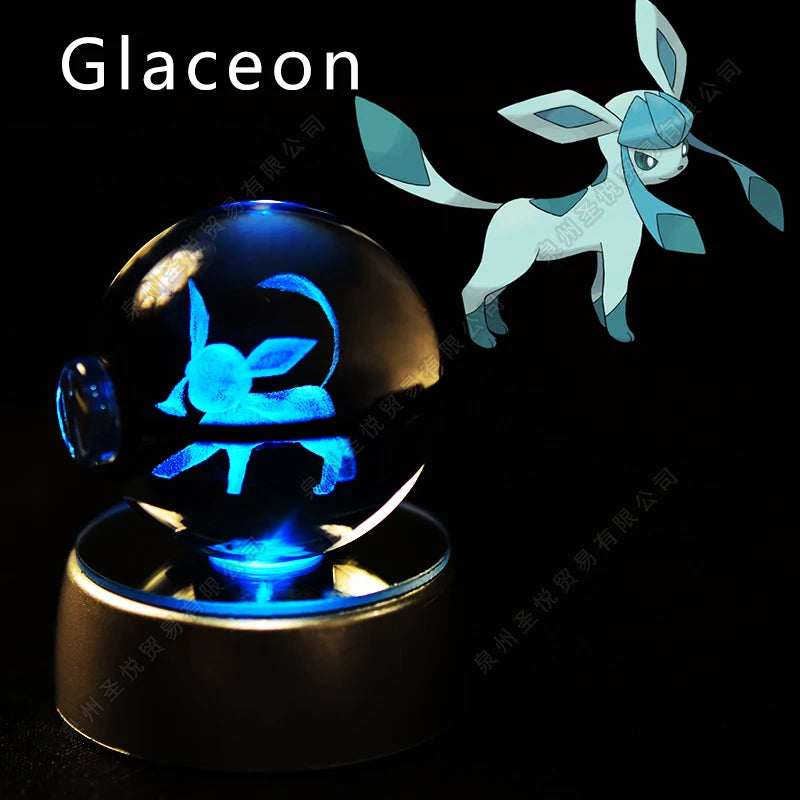 Pokemon 3D Led Crystal Ball Night Light