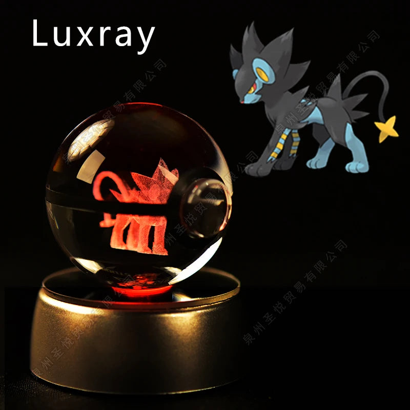 Pokemon 3D Led Crystal Ball Night Light