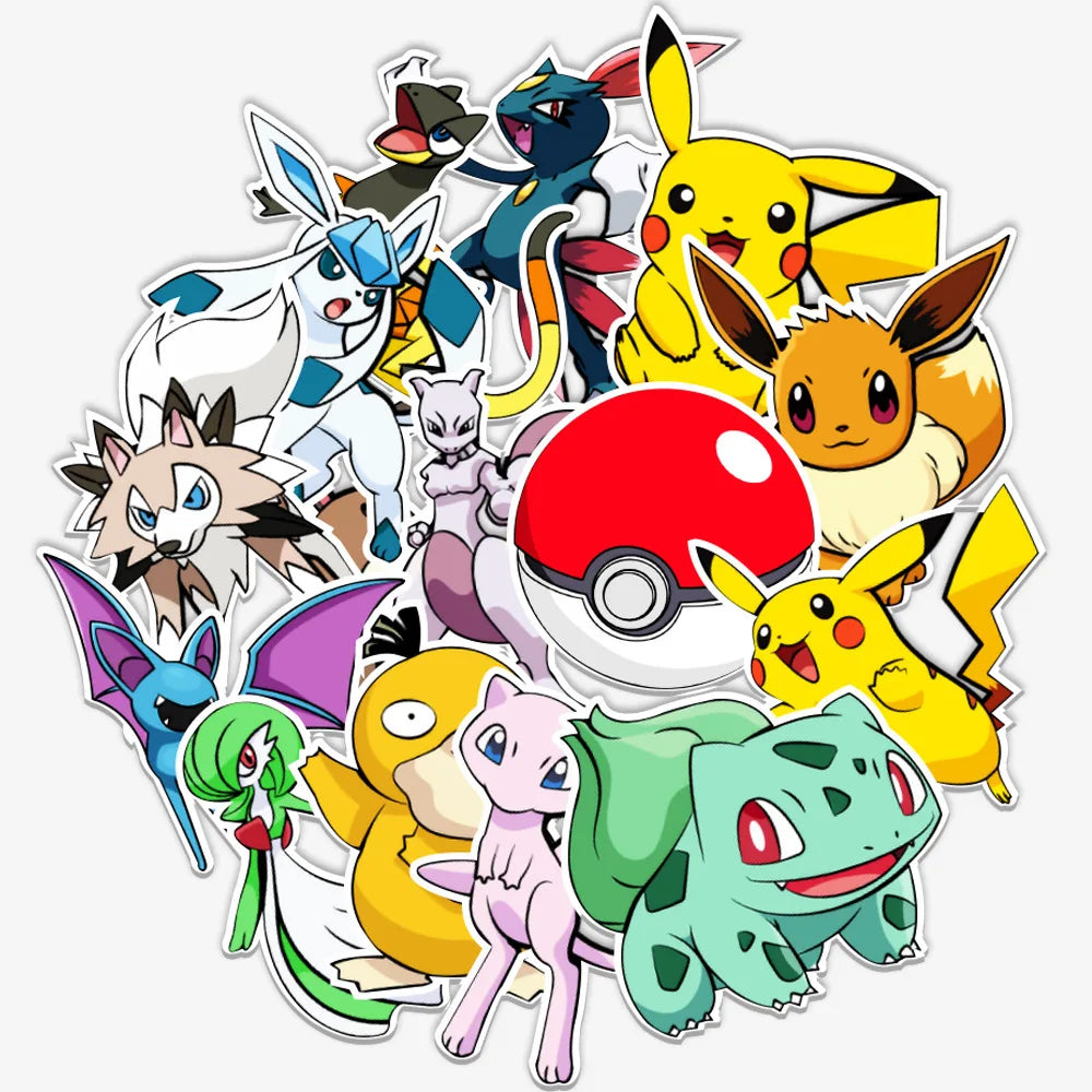 50pcs Pokemon Anime Stickers