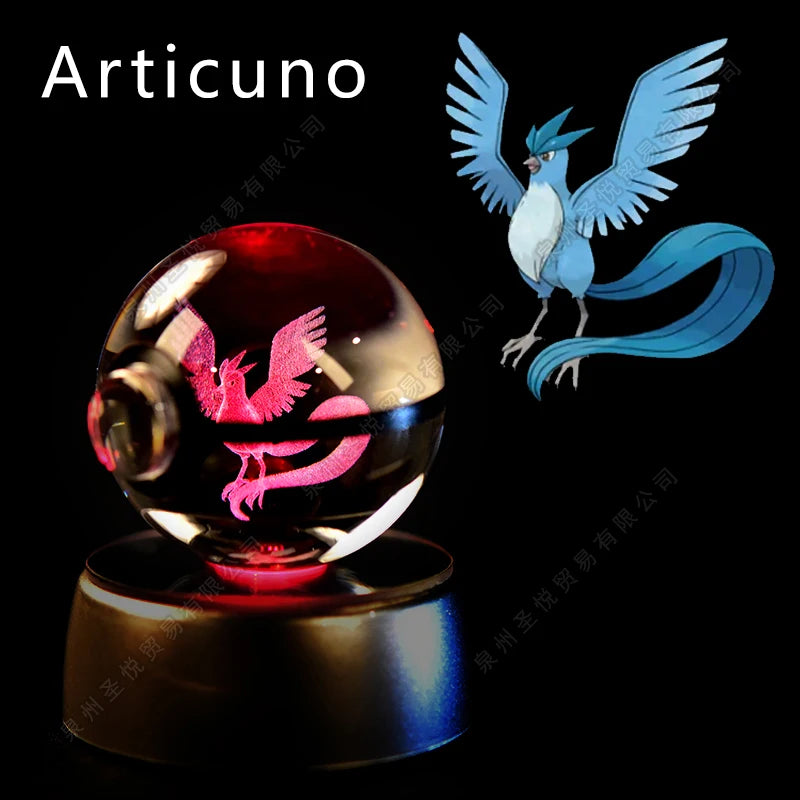 Pokemon 3D Led Crystal Ball Night Light