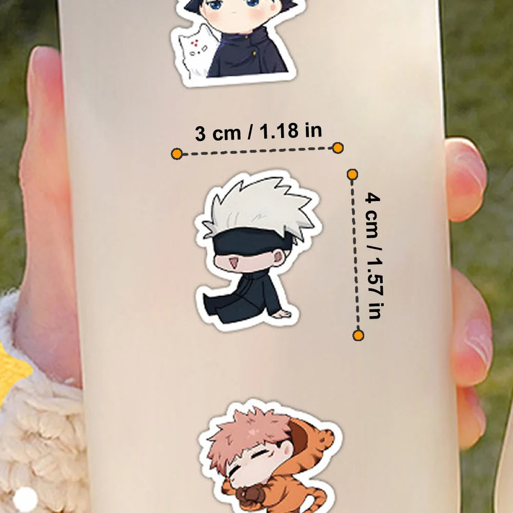 30/60/180pcs Jujutsu Kaisen Cute Anime Stickers