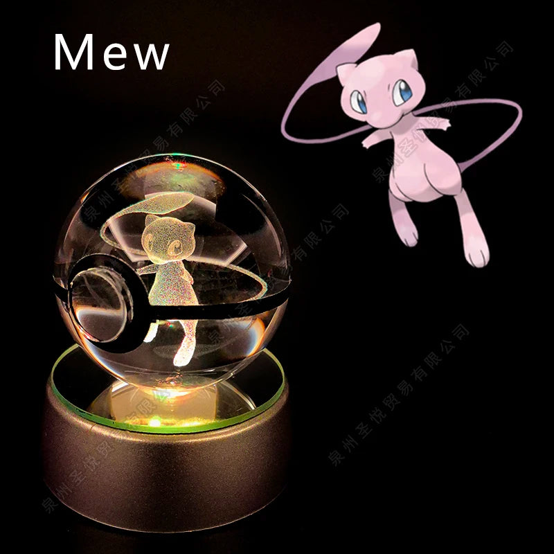 Pokemon 3D Led Crystal Ball Night Light