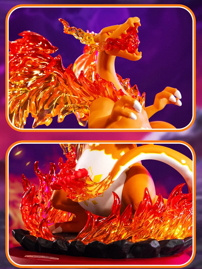 Genuine Pokemon Gigantamax Charizard and Gigantamax Eevee PVC Action Figures