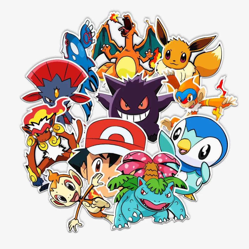 50pcs Pokemon Anime Stickers