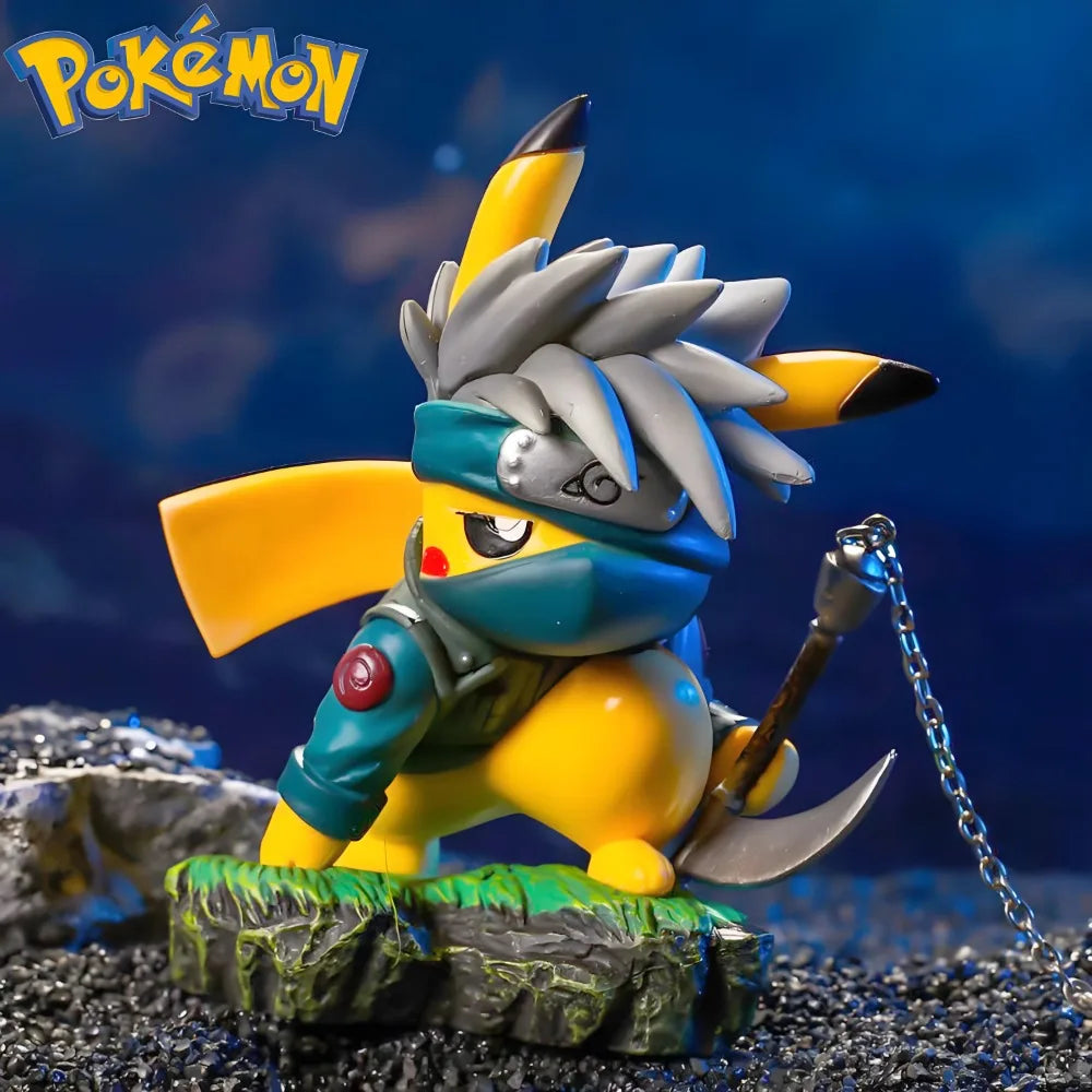 10cm/3.9in Pikachu Kakashi cosplay Pokemon figure