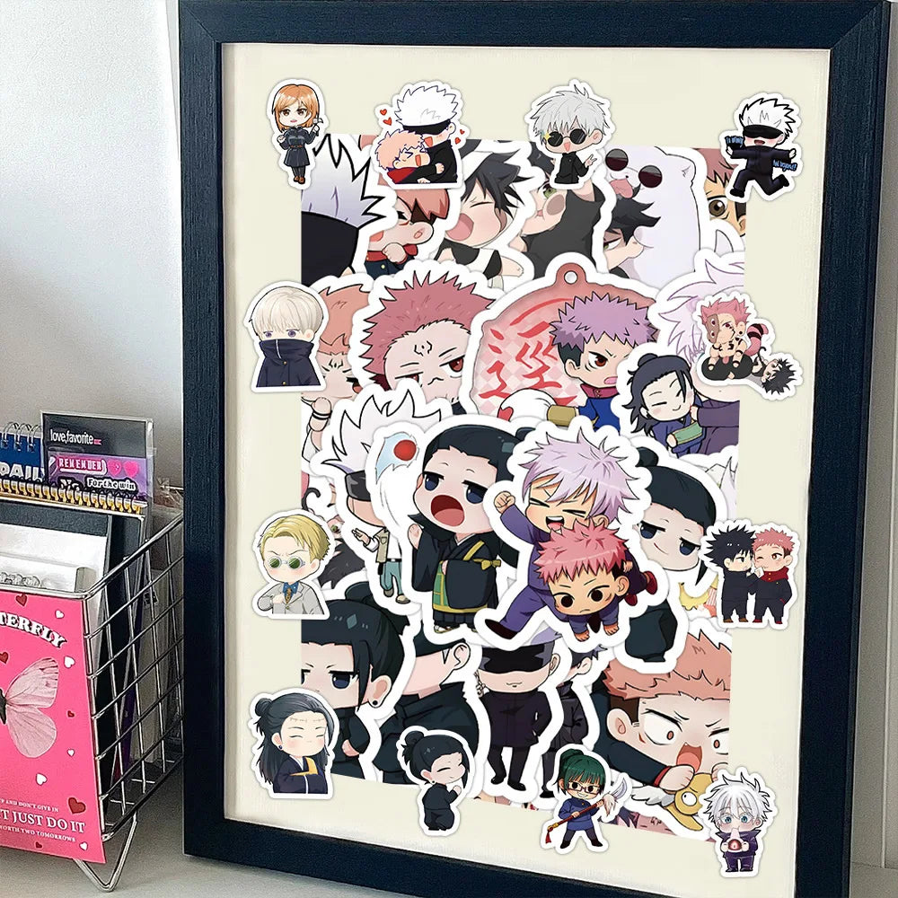 30/60/180pcs Jujutsu Kaisen Cute Anime Stickers