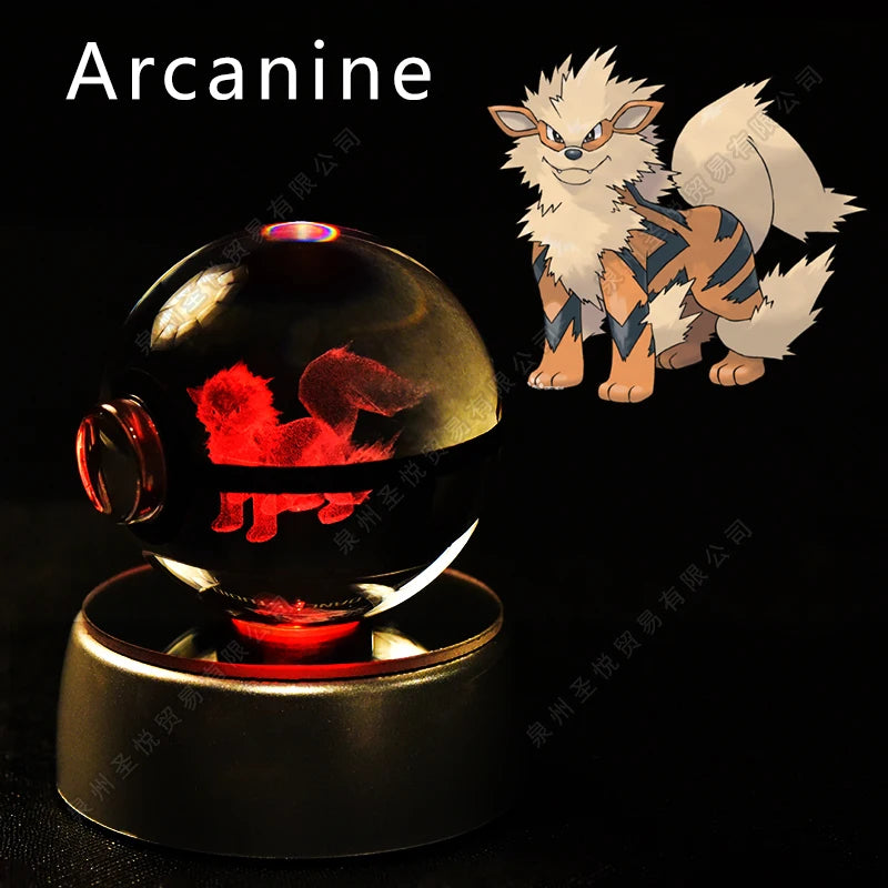 Pokemon 3D Led Crystal Ball Night Light