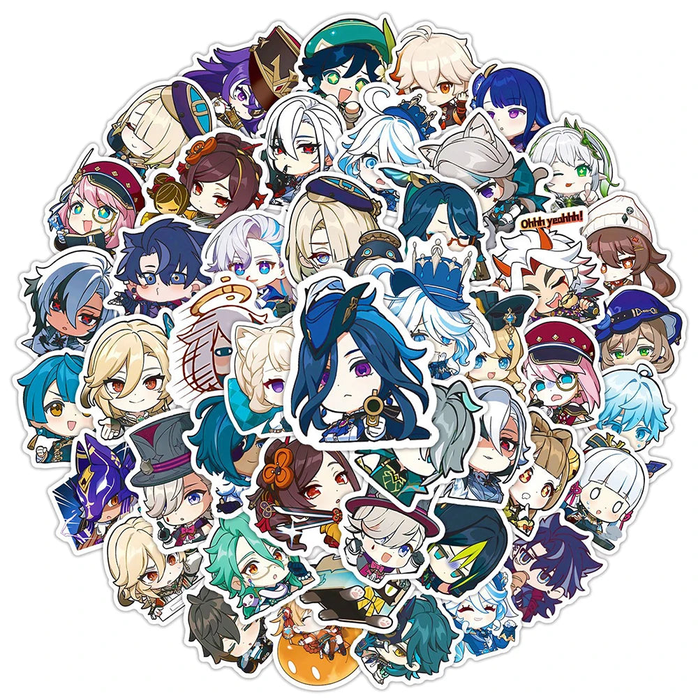 10/30/50PCS Genshin Impact Anime Stickers