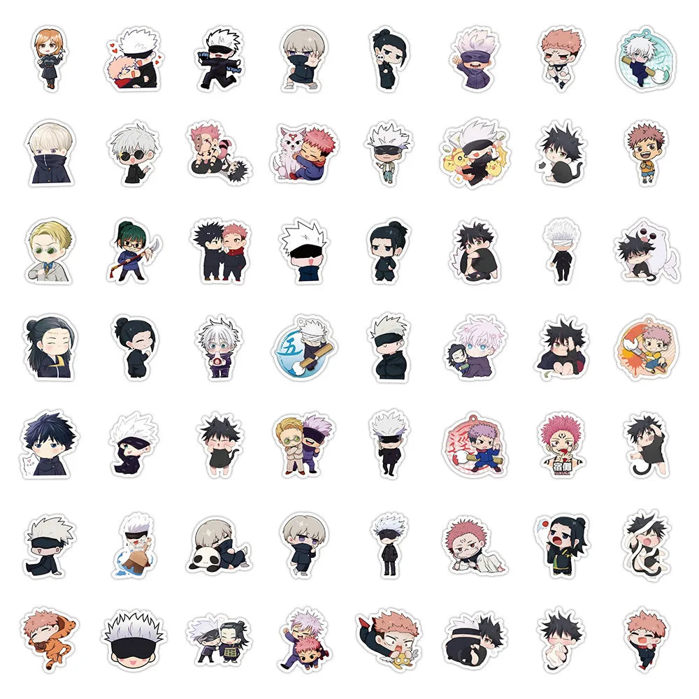 30/60/180pcs Jujutsu Kaisen Cute Anime Stickers