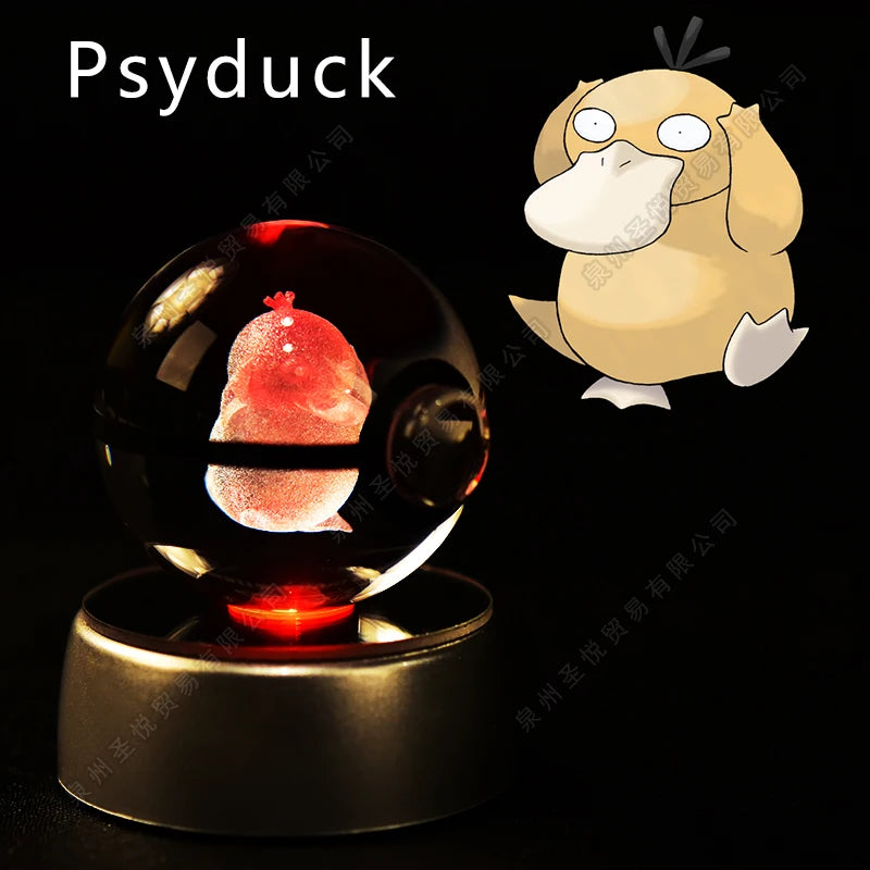 Pokemon 3D Led Crystal Ball Night Light