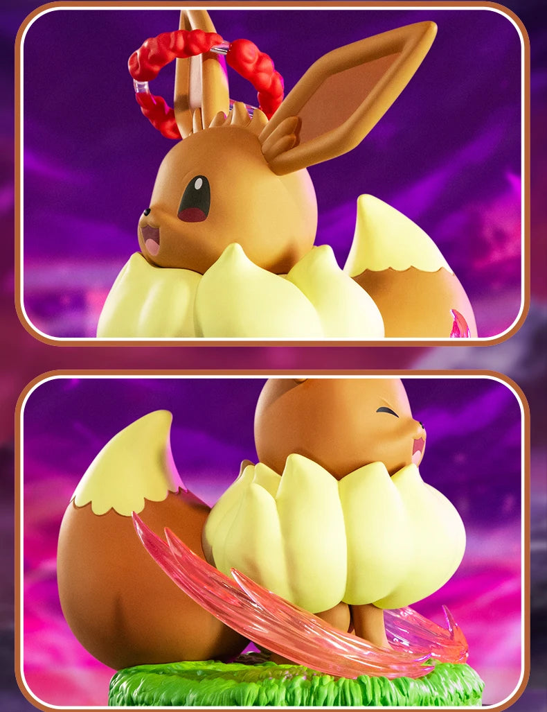 Genuine Pokemon Gigantamax Charizard and Gigantamax Eevee PVC Action Figures