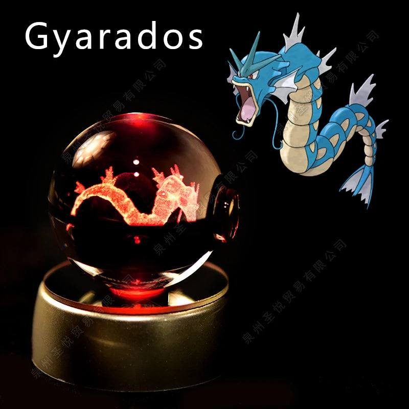 Pokemon 3D Led Crystal Ball Night Light