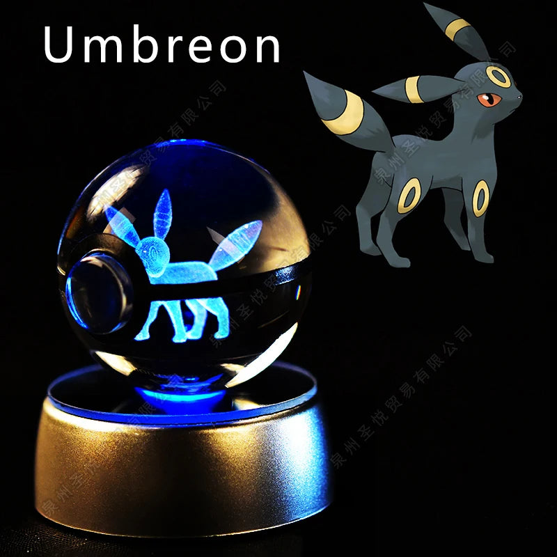 Pokemon 3D Led Crystal Ball Night Light