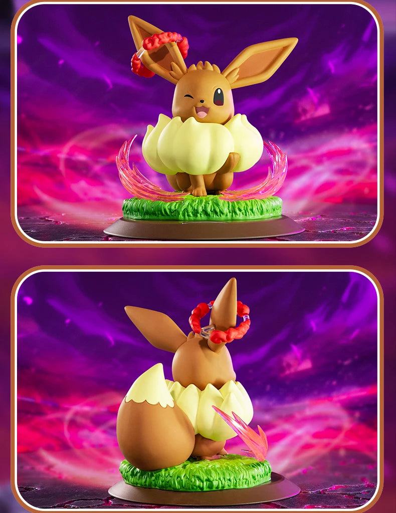 Genuine Pokemon Gigantamax Charizard and Gigantamax Eevee PVC Action Figures