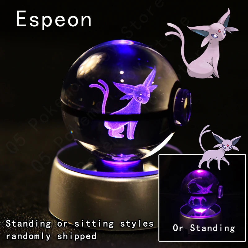 Pokemon 3D Led Crystal Ball Night Light