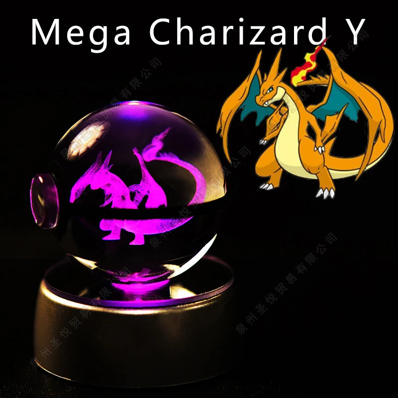 Pokemon 3D Led Crystal Ball Night Light